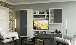 Тумба большая ТБС-2000 Соната, Крафт белый - Антрацит