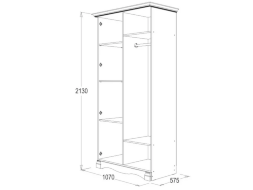 Шкаф 2-х дверный Ольга 1Н