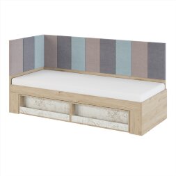 Кровать 0,8 с мягкими элементами 0,8 и 2,0 Алиса (мод.1.3)