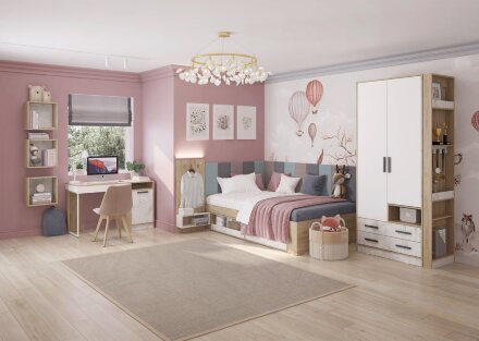 Кровать 0,8 с мягкими элементами 0,8 и 2,0 Алиса (мод.1.3) 