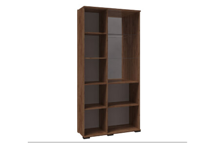 Шкаф с полками и витриной СШ-2  София, Дуб Крафт Табачный 