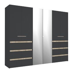 Шкаф для одежды и белья 6-створчатый 7 Анона, Антрацит