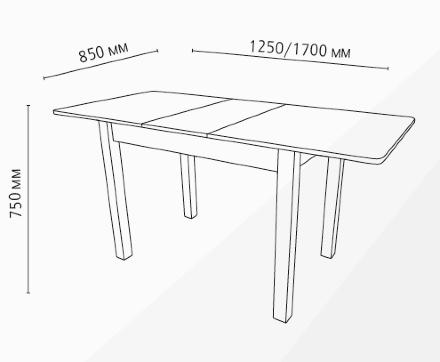 Стол обеденный раздвижной Классик, ЛДСП 