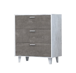 Комод с 3мя ящиками на ножках К-3 ЭГО, бетон/камень