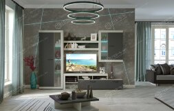 Навесная полка НПС-1200 Соната, Крафт белый - Антрацит