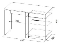 Письменный стол Гамма 20 (серия 4)