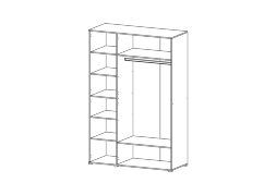 Шкаф 3-х дверный Вегас