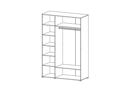 Шкаф 3-х дверный Вегас 