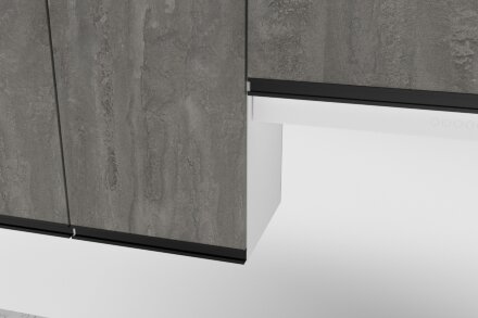 Кухонный гарнитур Ноктюрн мега прайм, 150х270 см 