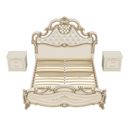 Кровать мягкое изголовье СГ-10 Грация, Слоновая кость ​