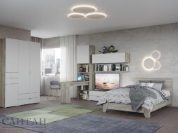 Кровать КР-3001 с 2 ящиками ЯЩ-3001 Анима