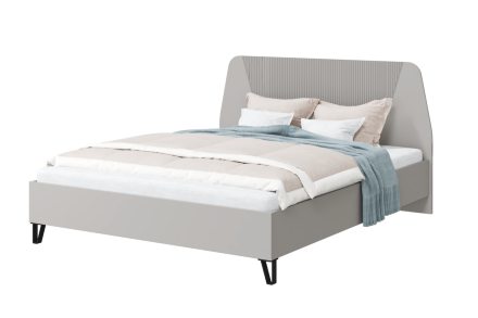 Кровать со спинкой МДФ и основание Лайт Кашемир  