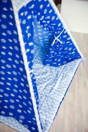 Детский вигвам игровой, синие короны 