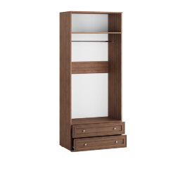 Шкаф 2-х створчатый с зеркалом Ливорно ЛШ-23, орех донской 