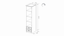 Шкаф комбинированный (В-1) ШиК-5 (Уголок школьника 2)