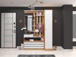 Обувница Ямайка ЯПТ-3, крафт золотой / белый 