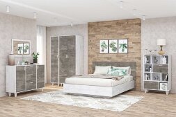 Стол письменный 1 дверь и 1 ящик на ножках Ст-2 ЭГО, бетон/камень