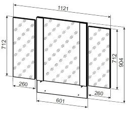 Зеркало (стол туалетный) Гамма 20 (серия 4)