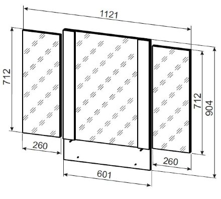 Зеркало (стол туалетный) Гамма 20 (серия 4) 