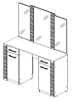 Зеркало (стол туалетный) Гамма 20 (серия 4) 