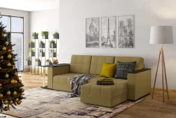 Диван угловой со столиком Атлант (велюр) 