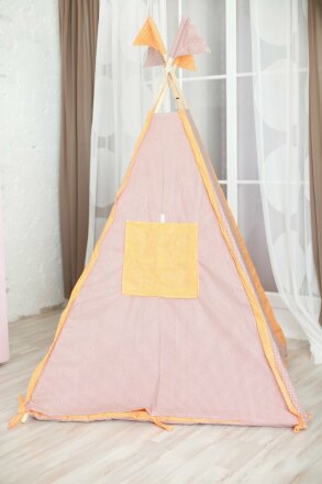 Детский вигвам игровой, розовый горох 