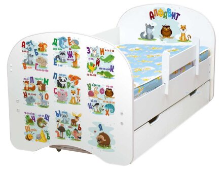 Детская кровать Алфавит 