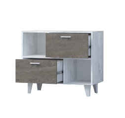 Тумба с 2мя ящиками на ножках Т-1 ЭГО, бетон/камень