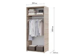 Шкаф 2х-створчатый Victor, сонома