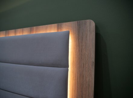 Кровать с подсветкой в изголовье Моника (подъемный механизм)  