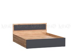  Кровать двуспальная Мартина,  графит/дуб крафт 
