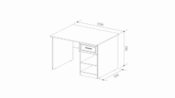 Стол письменный ШиК-9 однотумбовый (Уголок школьника 2)