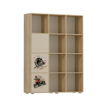 Стеллаж ДМ 12 (без дверей) Форсаж, сонома 