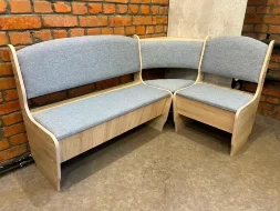 Кухонный уголок Нео, рогожка, серый