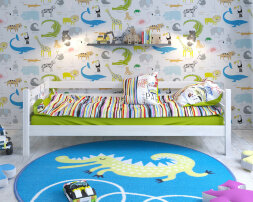 Детская кровать Сонечка с задней защитой