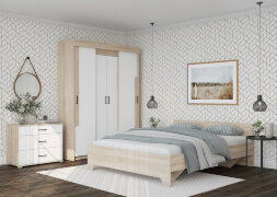 Модульная спальня Victor 2, сонома/белый 