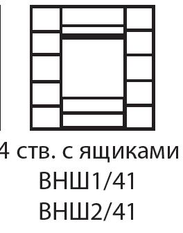 Шкаф 4 двери Венеция ВНШ2/41 (без зеркал) 