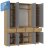 Шкаф четырехстворчатый ШК-004 Бостон ЛДСП, дуб крафт/серый шифер  