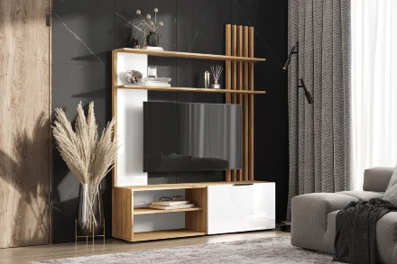 Гостиная Роджина дуб крафт / белый глянец 