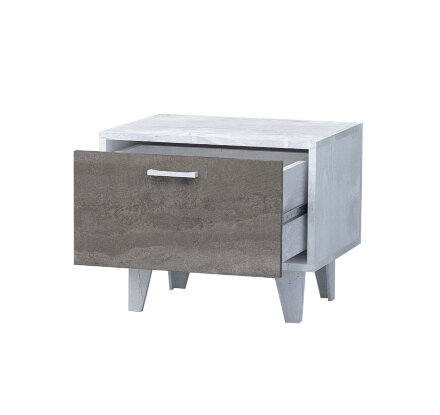 Тумба прикроватная на ножках Т-5 ЭГО, бетон/камень 