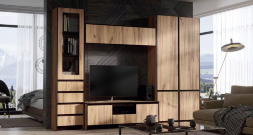 Стеллаж 4 ящика Бостон, дуб Вотан