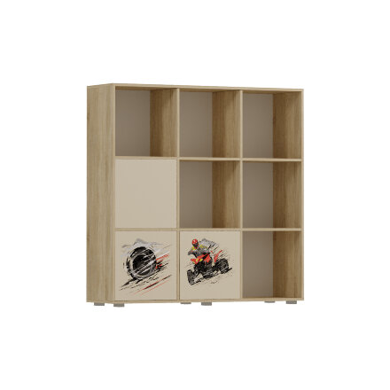 Стеллаж ДМ 9 (без дверок) Форсаж, сонома 