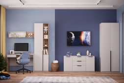 Шкаф 2-х дверный Чарли, кашемир