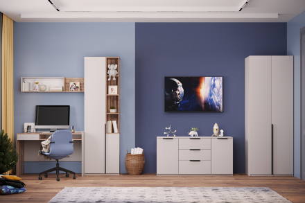 Шкаф 2-х дверный Чарли, кашемир 