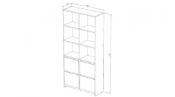 Стеллаж большой Бостон, дуб Вотан