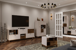 Комод 3 двери + 3 ящика Монтана, Персидский жемчуг