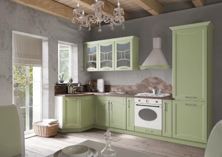 Кухня Сан-Марино Аргенто (цвет - роял вуд, патина серебро) 