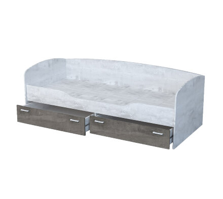 Кровать с ящиками (арт.016)  ЭГО,  бетон/камень 