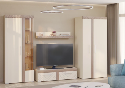 Шкаф 2-х дверный со стеклом Вена