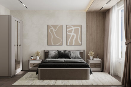 Шкаф пенал Фантазия, Кашемир патина 